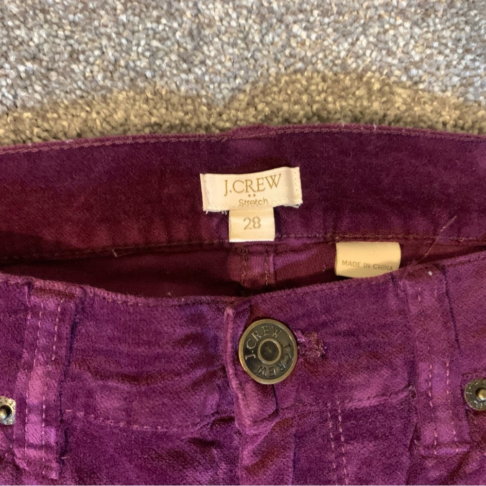 J Crew skinny velvet-style stretch pant - Picture 3 of 6